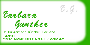barbara gunther business card